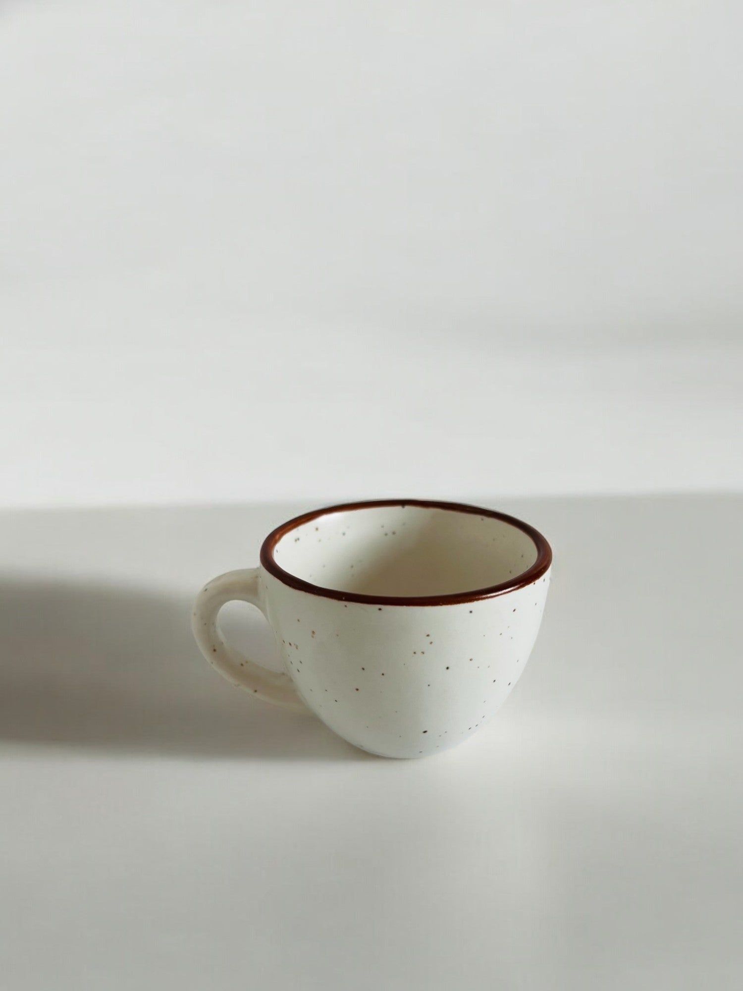 Almond and Ivory Espresso Cup with Saucer